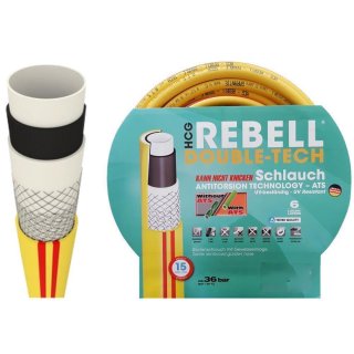 Premium Wasserschlauch / Gartenschlauch REBELL DOUBLE-TECH ¾" 50 Meter