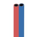Zwillingsschlauch / Schweißschlauch / Azetylenschlauch rot und Sauerstoffschlauch blau, Ø 9  mm x 16  mm, Meterware