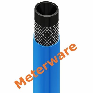 Hochdruckschlauch / PVC Spezialschlauch 40 Bar blau, &Oslash; 10  mm x 16,5  mm, Meterware