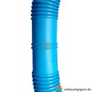 Poolschlauch blau Ø32mm mit Muffen, 8,80m Meterware Schwimmbadschlauch Spiralschlauch Pool-Flex