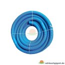 Poolschlauch blau Ø32mm mit Muffen, 9,90m Meterware Schwimmbadschlauch Spiralschlauch Pool-Flex