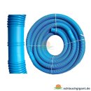 Poolschlauch blau &Oslash;32mm mit Muffen, 11,00m Meterware Schwimmbadschlauch Spiralschlauch Pool-Flex