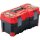 Werkzeugkasten Angelkoffer 50x25x24cm schwarz/rot Werkzeugkiste Werkzeugbox Werkzeugkoffer Kunststoffkiste
