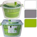 Salatschleuder 5l Salattrockner mit Kurbelantrieb grau...
