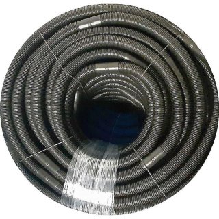 18,00m Meterware Schwimmbadschlauch Spiral Poolschlauch schwarz 32mm mit Muffen 