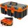 Werkzeugkasten Angelkoffer 50x30x24cm schwarz/orange Werkzeugkiste Werkzeugbox Werkzeugkoffer Kunststoffkiste