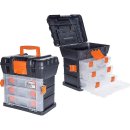 Werkzeugkasten Angelkoffer 34x26x35,5cm schwarz/orange...