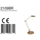 Steinhauer Tischleuchte Zodiac LED 1-flammig Bronze Matt 18x18cm