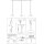 Steinhauer Pendelleuchte Tallerken 3-flammig Leuchte schwarz matt / Glas weiß matt / Transparent matt 108x18cm