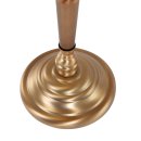 Steinhauer Tischleuchte Ancilla 1-flammig Bronze gebürstet / Glasgrün glänzend 26x15cm