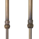 Steinhauer Pendelleuchte Capri 2-flammig Bronze Matt/ Creme 80x30cm
