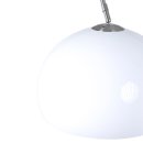 Steinhauer Stehleuchte Sparkled Light 1-flammig Stahl Matt/ Kunststoff Weiß 130-180x34cm