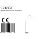 Steinhauer Stehleuchte Gramineus 9718ST mit schlicht weißem Lampenschirm