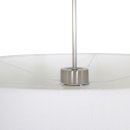 Steinhauer Pendelleuchte Sparkled Light 1-flammig Stahl gebürstet / Leinen Stoff 50x50cm