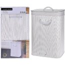 Wäschetonne Bambus weiß 40x30x60cm...