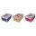 Aufbewahrungsbox Midi Bärchen blau, rosa, creme mit Deckel/Griff 37x30x16cm Allzweckkiste Pappbox Aufbewahrungskarton Geschenkbox