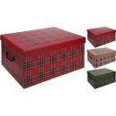 Aufbewahrungsbox Mini Tartan Karo beige, rot, gr&uuml;n...