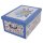 Aufbewahrungsbox Maxi Blumen blau mit Deckel/Griff 51x37x24cm Allzweckkiste Pappbox Aufbewahrungskarton Geschenkbox