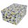Aufbewahrungsbox Maxi Fruit Lemon mit Deckel/Griff 51x37x24cm Allzweckkiste Pappbox Aufbewahrungskarton Geschenkbox
