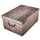 Aufbewahrungsbox Maxi Wood grau mit Deckel/Griff 51x37x24cm Allzweckkiste Pappbox Aufbewahrungskarton Geschenkbox