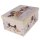 Aufbewahrungsbox Mini Engel creme mit Deckel/Griff 33x25x16cm Allzweckkiste Pappbox Aufbewahrungskarton Geschenkbox