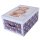 Aufbewahrungsbox Mini Bärchen blau mit Deckel/Griff 33x25x16cm Allzweckkiste Pappbox Aufbewahrungskarton Geschenkbox