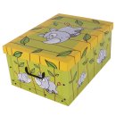 Aufbewahrungsbox Midi Zoo Nashorn mit Deckel/Griff...